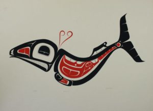 Limited edition Native art print of whale by Art Thompson