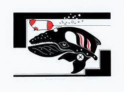 Native American print of a whale by Hjalmer Wenstob